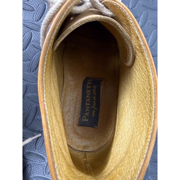 Pantanetti Vero Cuoio Brown Leather Ankle Boots Men's Size 42 Made in Italy - Picture 6 of 10